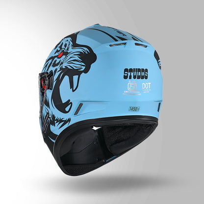 DRIFTER D2 LEOPARD DECOR MATT BLUE & BLACK
