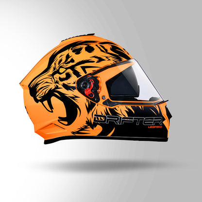 DRIFTER D2 LEOPARD DECOR MATT ORANGE & BLACK