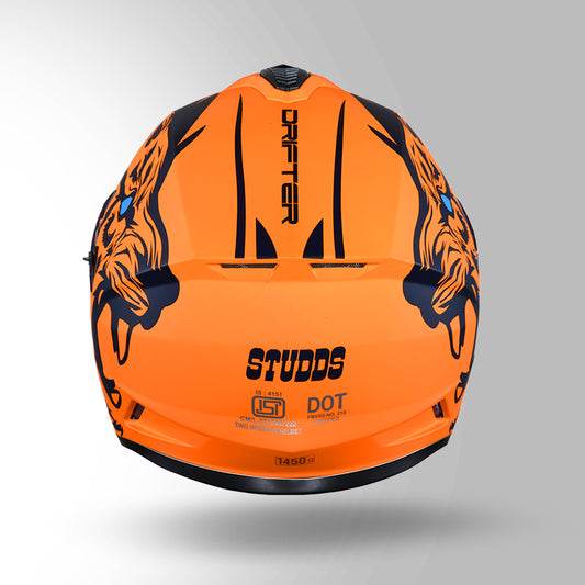 DRIFTER D2 LEOPARD DECOR MATT ORANGE & BLUE