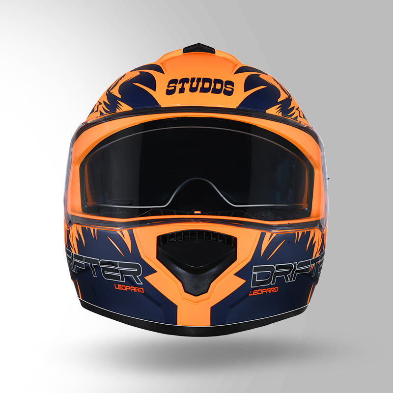 DRIFTER D2 LEOPARD DECOR MATT ORANGE & BLUE