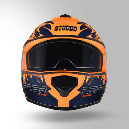DRIFTER D2 LEOPARD DECOR MATT ORANGE & BLUE