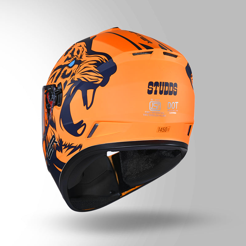 DRIFTER D2 LEOPARD DECOR MATT ORANGE & BLUE