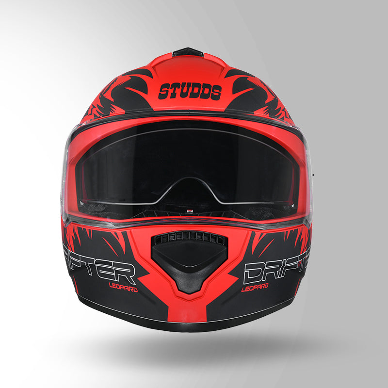 DRIFTER D2 LEOPARD DECOR MATT RED & BLACK