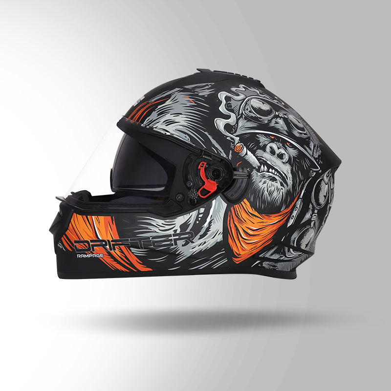 DRIFTER D3 RAMPAGE DECOR MATT BLACK AND ORANGE