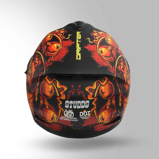 DRIFTER D3 RAMPAGE DECOR MATT BLACK / RED & ORANGE