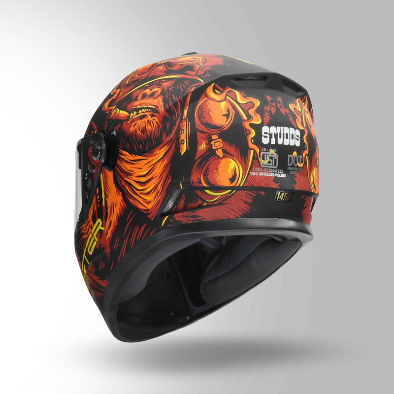 DRIFTER D3 RAMPAGE DECOR MATT BLACK / RED & ORANGE