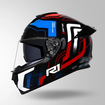 DRIFTER D4 R1 DECOR BLACK / RED & BLUE