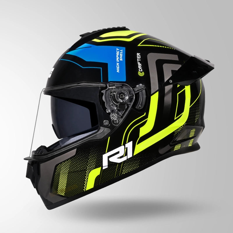 DRIFTER D4 R1 DECOR BLACK / YELLOW & GREY