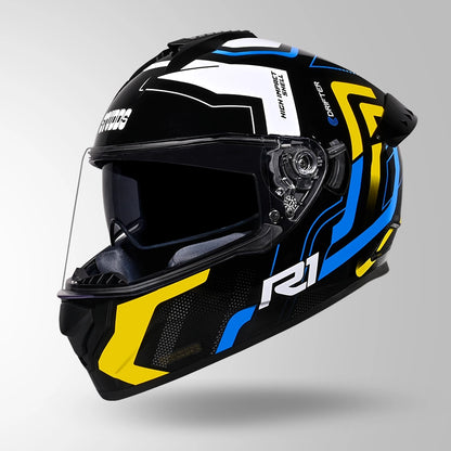 DRIFTER D4 R1 DECOR BLACK / YELLOW & WHITE