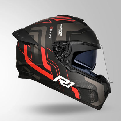 DRIFTER D4 R1 DECOR MATT BLACK & RED