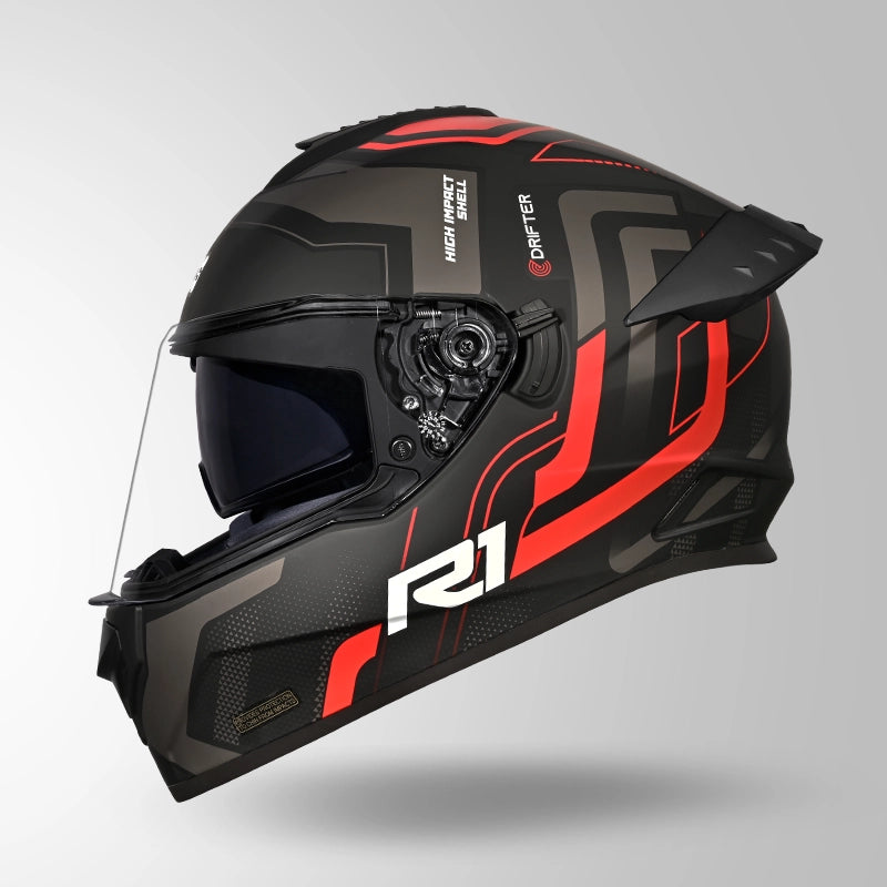 DRIFTER D4 R1 DECOR MATT BLACK & RED