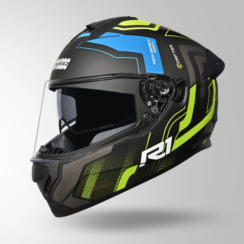 DRIFTER D4 R1 DECOR MATT BLACK / YELLOW & GREY