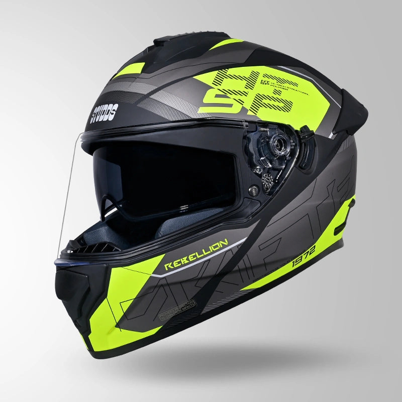 DRIFTER D6 REBELLION DECOR MATT BLACK / FLUORESCENT YELLOW & YELLOW