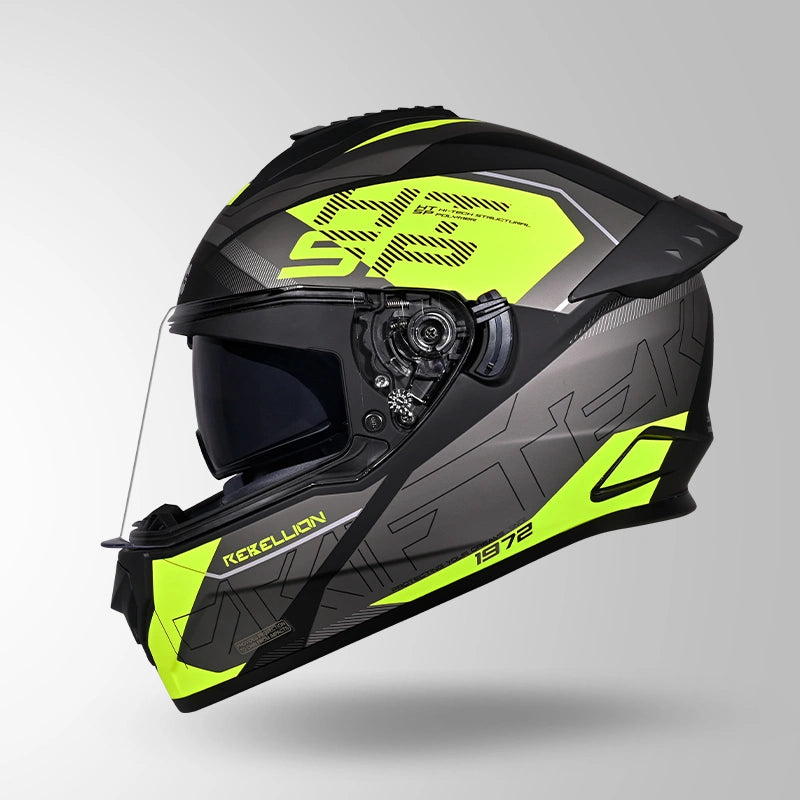 DRIFTER D6 REBELLION DECOR MATT BLACK / FLUORESCENT YELLOW & YELLOW