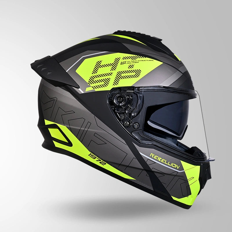 DRIFTER D6 REBELLION DECOR MATT BLACK / FLUORESCENT YELLOW & YELLOW