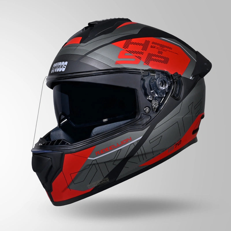 DRIFTER D6 REBELLION DECOR MATT BLACK / GREY & RED