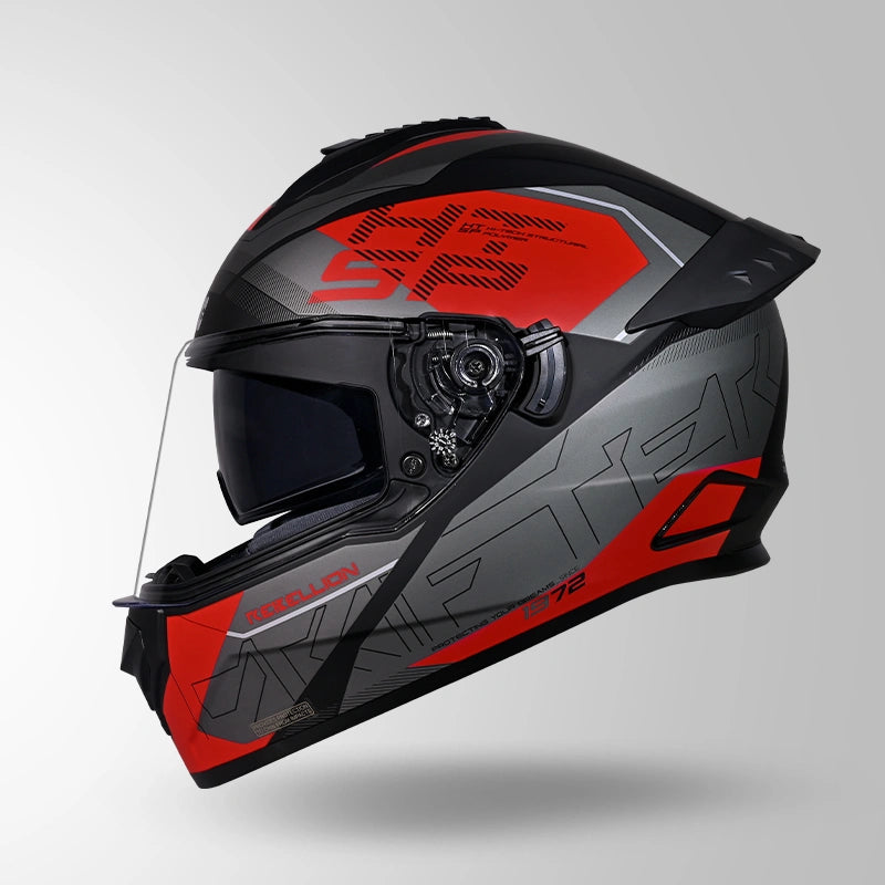 DRIFTER D6 REBELLION DECOR MATT BLACK / GREY & RED