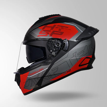DRIFTER D6 REBELLION DECOR MATT BLACK / GREY & RED