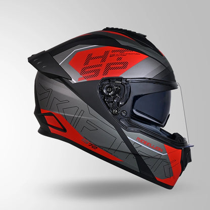 DRIFTER D6 REBELLION DECOR MATT BLACK / GREY & RED