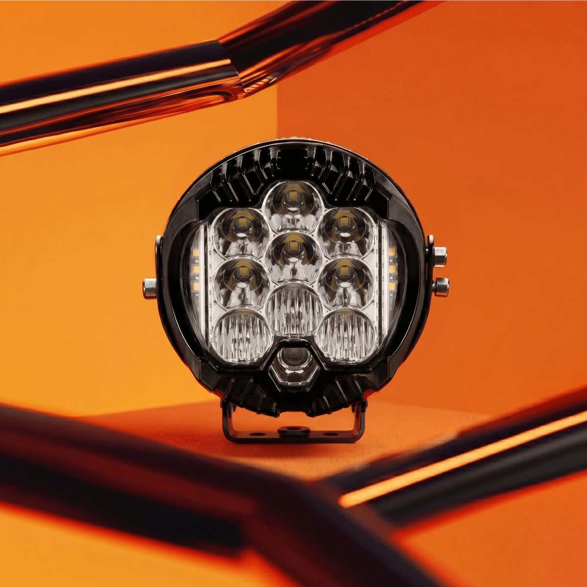 LGP Little Monster White LED Fog Lamp for Bike | Compact Spotlight Auxiliary Light | Waterproof, Universal Motorcycle & Scooter Fit