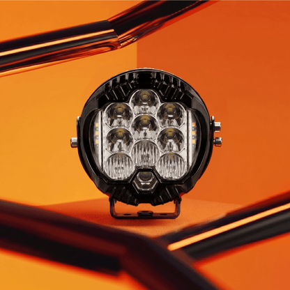 LGP Little Monster White LED Fog Lamp for Bike | Compact Spotlight Auxiliary Light | Waterproof, Universal Motorcycle & Scooter Fit