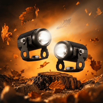 LGP Mini Drive LED Fog Lamp for Bike (Pair) | Compact Driving Spotlight | Waterproof, Universal Motorcycle & Scooter Fit