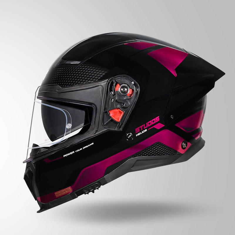 HELIOS ASPHALT CHROME EDITION BLACK & MAGENTA PINK