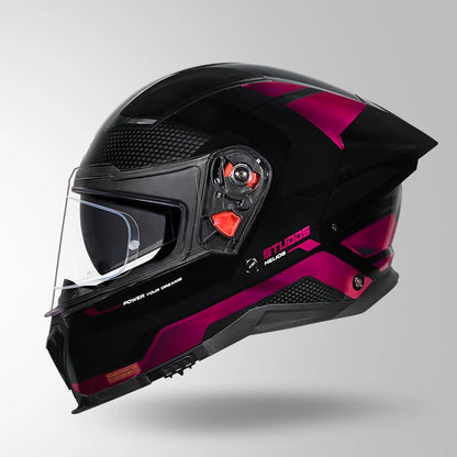 HELIOS ASPHALT CHROME EDITION BLACK & MAGENTA PINK
