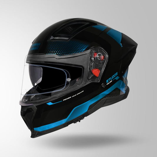 HELIOS ASPHALT CHROME EDITION BLACK & TEAL BLUE