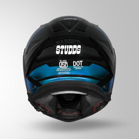 HELIOS ASPHALT CHROME EDITION BLACK & TEAL BLUE