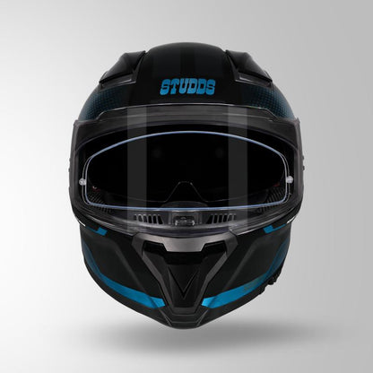 HELIOS ASPHALT CHROME EDITION BLACK & TEAL BLUE