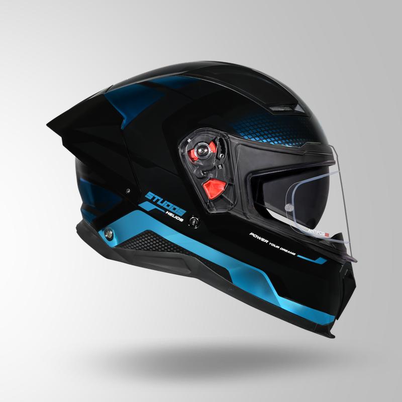 HELIOS ASPHALT CHROME EDITION BLACK & TEAL BLUE