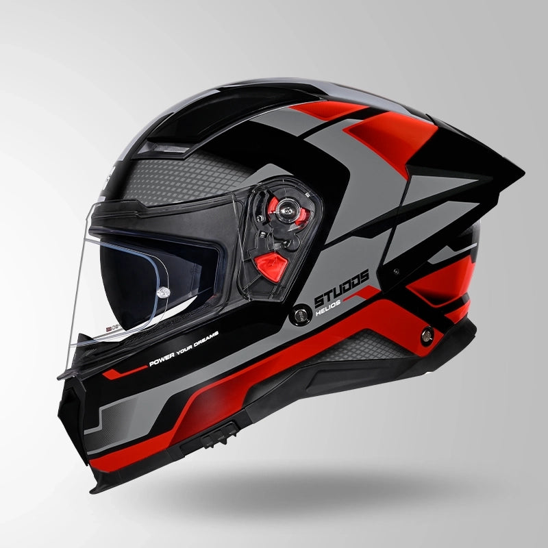 HELIOS D1 ASPHALT DECOR BLACK / GREY & RED