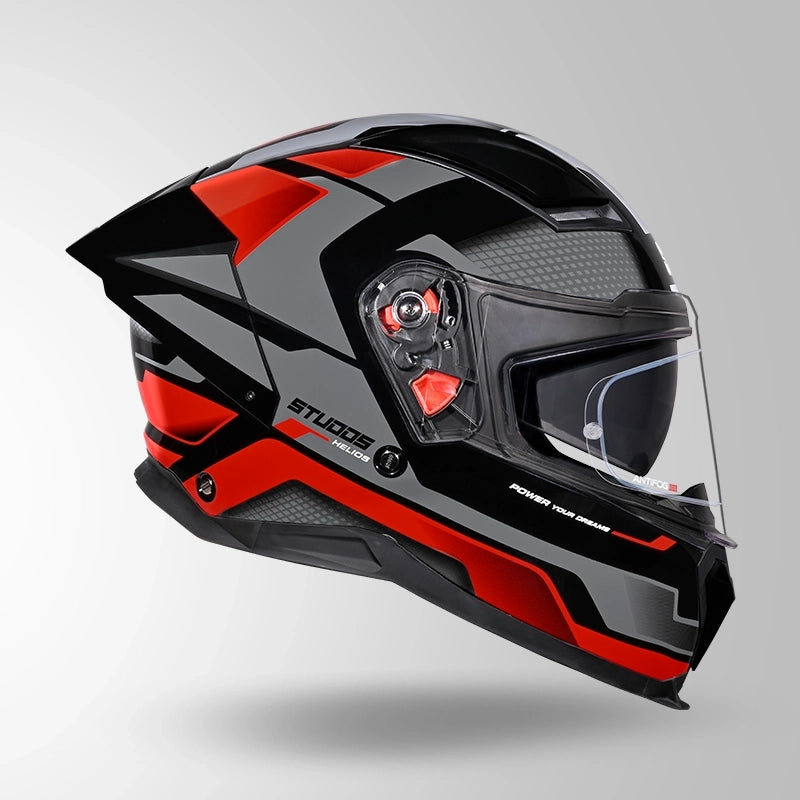 HELIOS D1 ASPHALT DECOR BLACK / GREY & RED