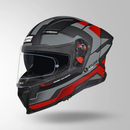 HELIOS D1 ASPHALT DECOR MATT BLACK / GREY & RED