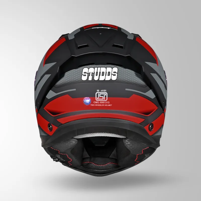 HELIOS D1 ASPHALT DECOR MATT BLACK / GREY & RED