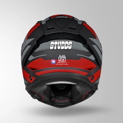 HELIOS D1 ASPHALT DECOR MATT BLACK / GREY & RED