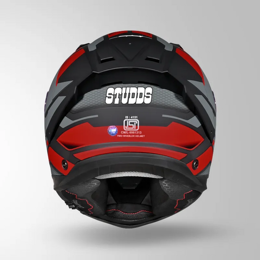 HELIOS D1 ASPHALT DECOR MATT BLACK / GREY & RED