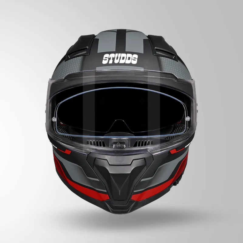 HELIOS D1 ASPHALT DECOR MATT BLACK / GREY & RED