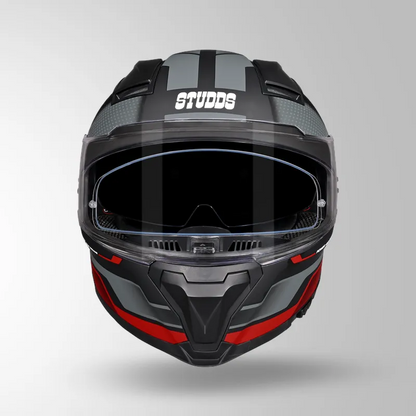 HELIOS D1 ASPHALT DECOR MATT BLACK / GREY & RED