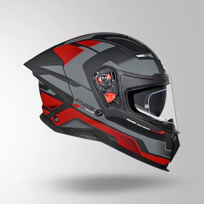 HELIOS D1 ASPHALT DECOR MATT BLACK / GREY & RED