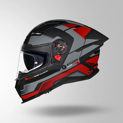 HELIOS D1 ASPHALT DECOR MATT BLACK / GREY & RED