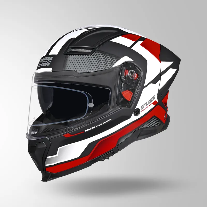 HELIOS D1 ASPHALT DECOR MATT BLACK & RED