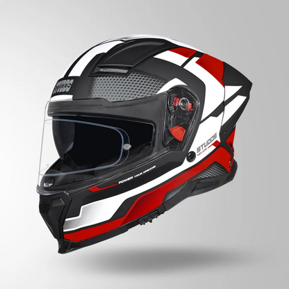HELIOS D1 ASPHALT DECOR MATT BLACK & RED
