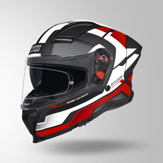 HELIOS D1 ASPHALT DECOR MATT BLACK & RED