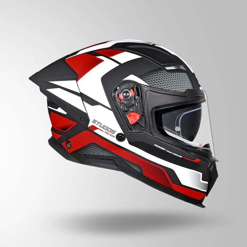 HELIOS D1 ASPHALT DECOR MATT BLACK & RED