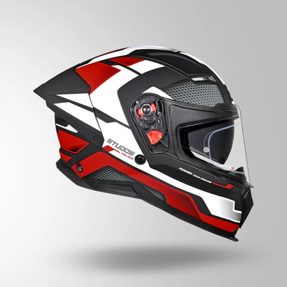 HELIOS D1 ASPHALT DECOR MATT BLACK & RED