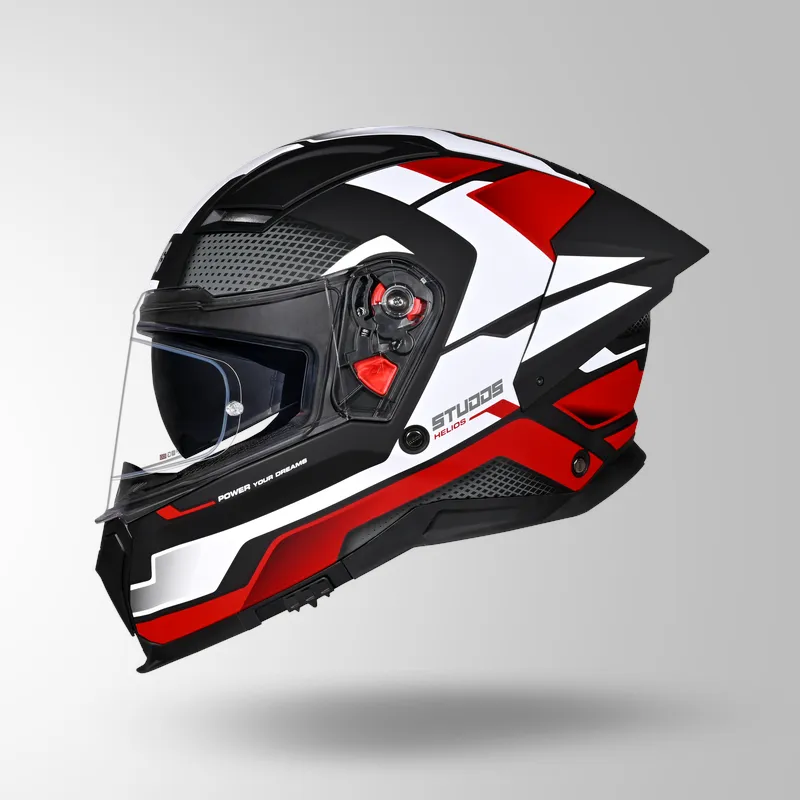 HELIOS D1 ASPHALT DECOR MATT BLACK & RED