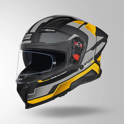 HELIOS D1 ASPHALT DECOR MATT BLACK & YELLOW
