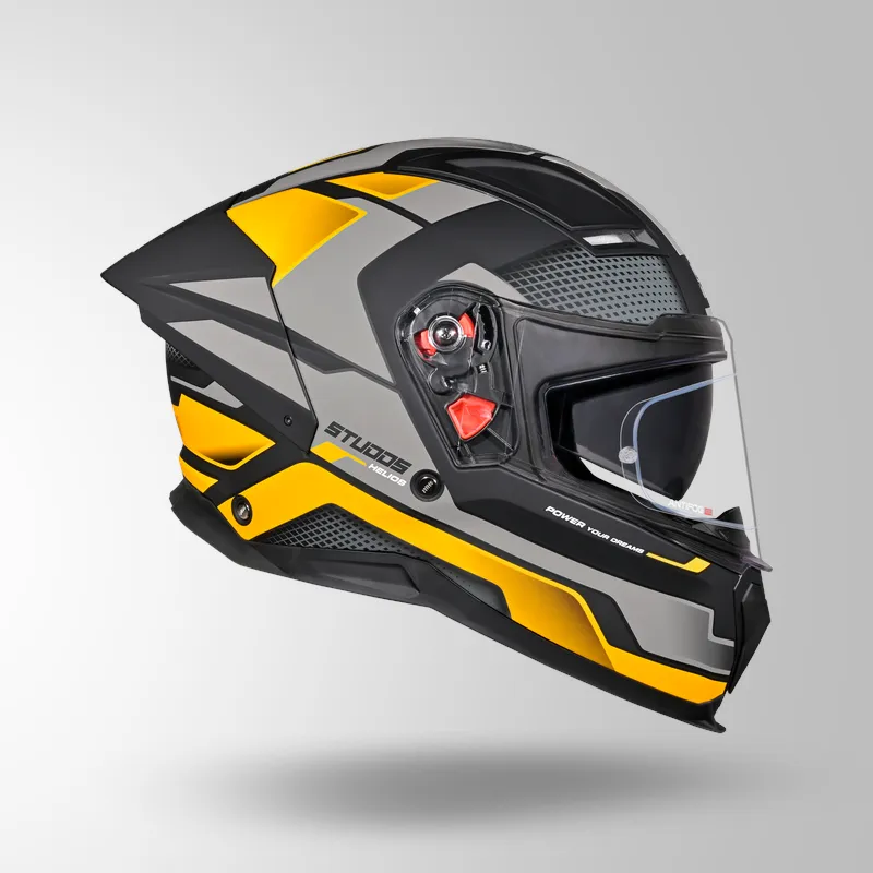 HELIOS D1 ASPHALT DECOR MATT BLACK & YELLOW